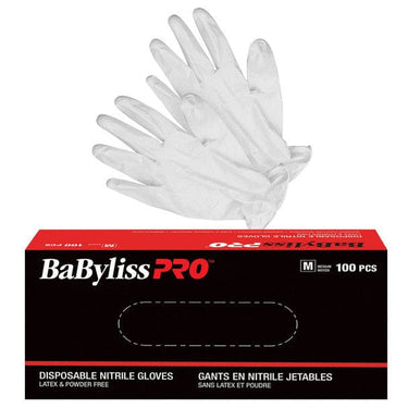 BABYLISS PRO_Disposable White Nitrile Gloves Box of 100_Cosmetic World